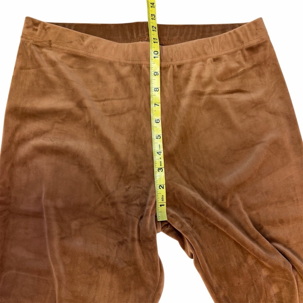 New Mix Velour Leggings Lot Of 2 Women’s 2X/3X Brown Tan Cozy Soft Comfy Relax - Picture 12 of 13